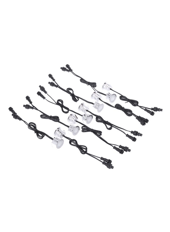 10 Piece LED Deck Light 0.6W Silver 28 X 15X 6cm 