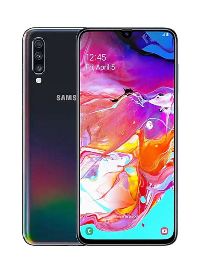 Samsung - Galaxy A70 Dual SIM Black 128GB 8GB RAM 4G LTE - Image 1