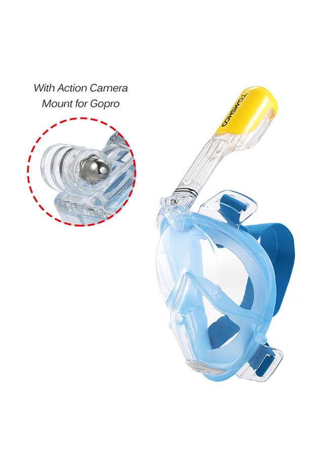 TOMSHOO Panoramic Full Face Snorkel Mask With Camera Mount L  - Image 2