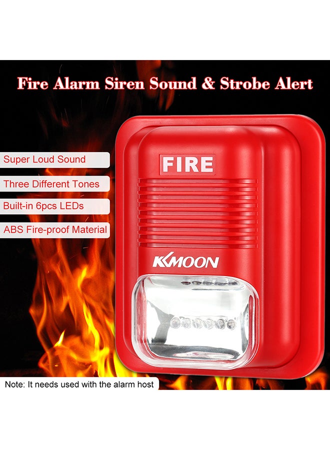KKmoon Fire Alarm Siren Sound System Red - Image 2
