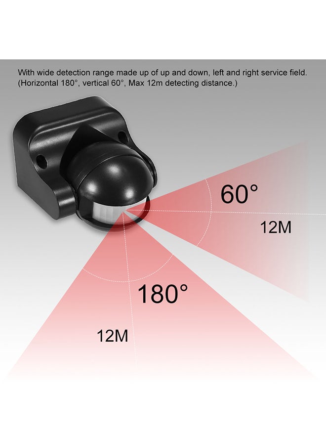 Generic - PIR Infrared Motion Sensor Switch Movement Detector Black - Image 1