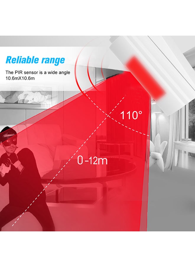 Generic - 2-Piece PIR Motion Sensor Wide Angle Passive Infrared Detector For Home White - Image 1