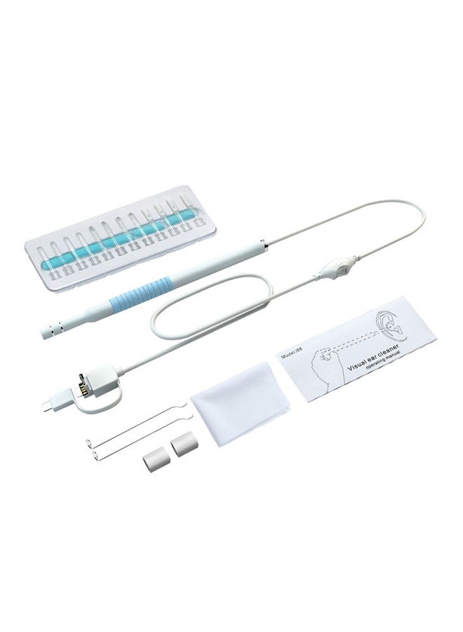 3-In-1 USB Ear Cleaning Earpick Kit White/Blue - Image 2