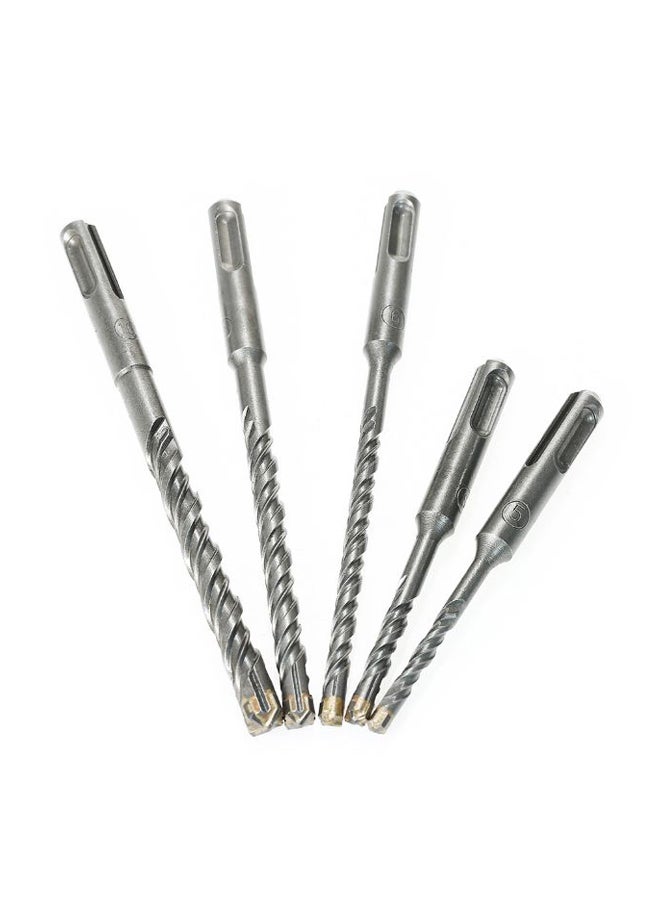 5-Piece Multi Purpose Rotary Hammer Drill Bit Set Silver  - Image 4