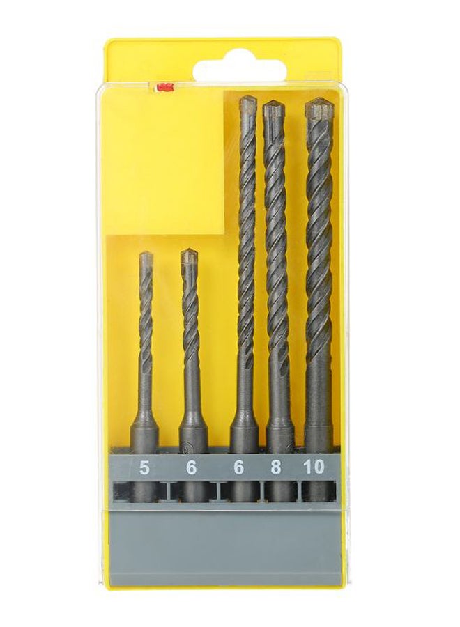 5-Piece Multi Purpose Rotary Hammer Drill Bit Set Silver  - Image 5