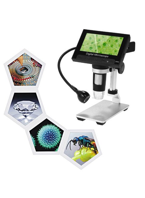 1000x Portable Digital Microscope With Built In Microphone And Speaker Black/Silver 0.918kg