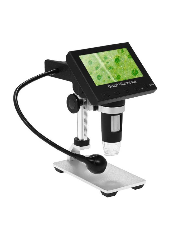 1000x Portable Digital Microscope With Built In Microphone And Speaker Black/Silver 0.918kg