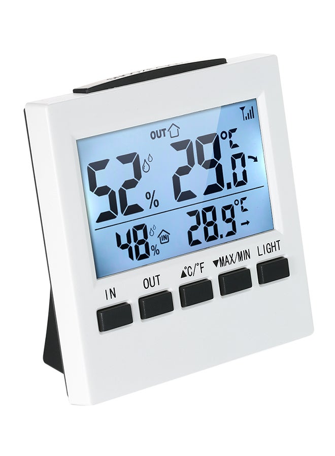 LCD Digital Wireless Hygrometer White - Image 2