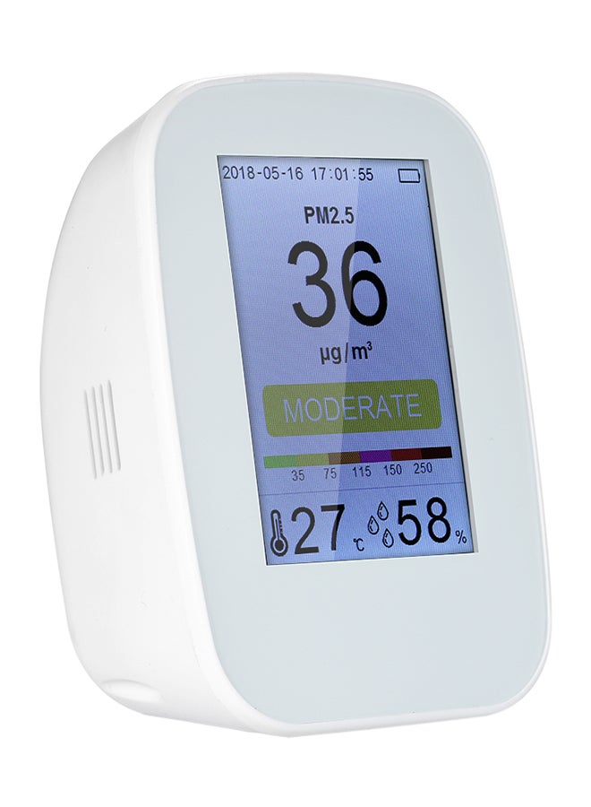 جهاز كشف واختبار جودة الهواء HCHO وTVOC متعدد الوظائف أبيض 3.5بوصة  - Image 3