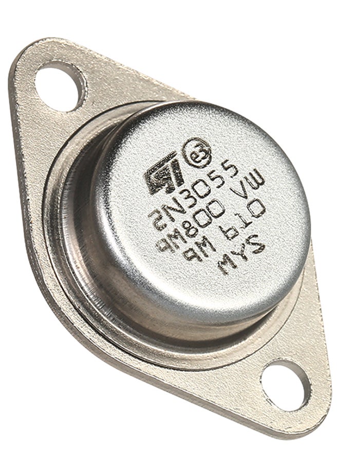طقم ترانزستورات الطاقة من 5 قطع طراز 2N3055 فضي  - Image 2