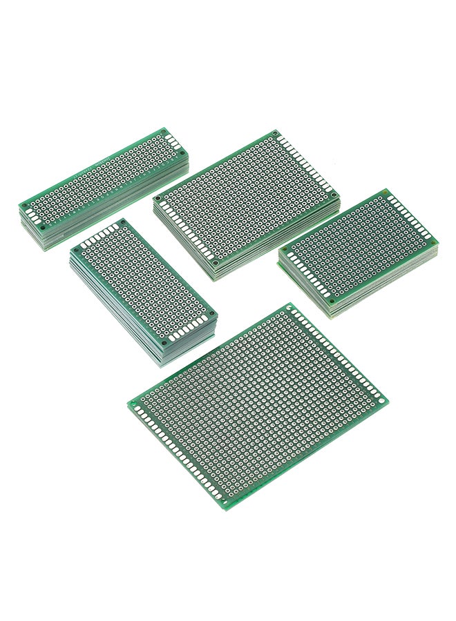 36-Piece Double Sided PCB Board Prototype Kit Green  - Image 1