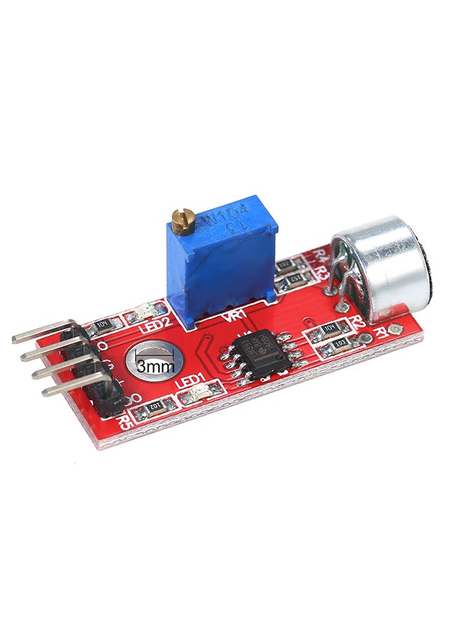 Generic 3-Piece Mini High Sensitivity Microphone Sound Sensor Module Red  - Image 4