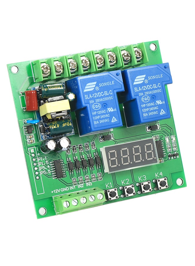 2-Channel Motor Driver Shield Board 30A LED Relay Module Multicolour 0.113kg  - Image 1
