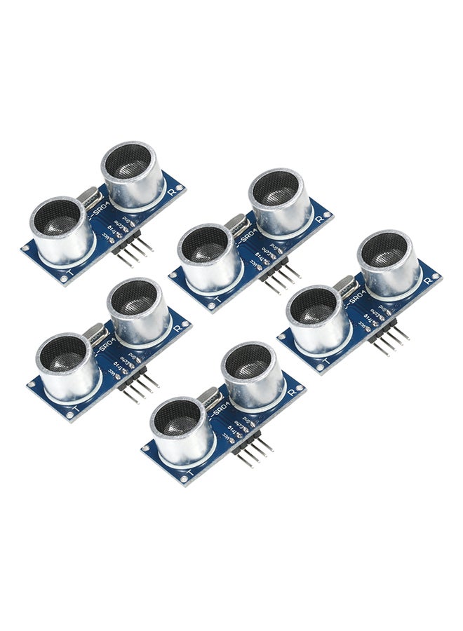 Generic - 5-Piece HC-SR04 Ultrasonic Distance Measuring Sensor Module Multicolour 0.042kg - Image 1