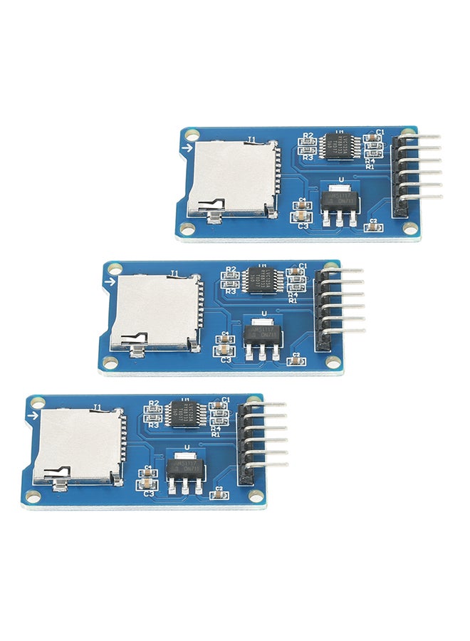 3-Piece Micro SD SDHC Shield TF Card Memory Module Multicolour 0.016kg  - Image 4