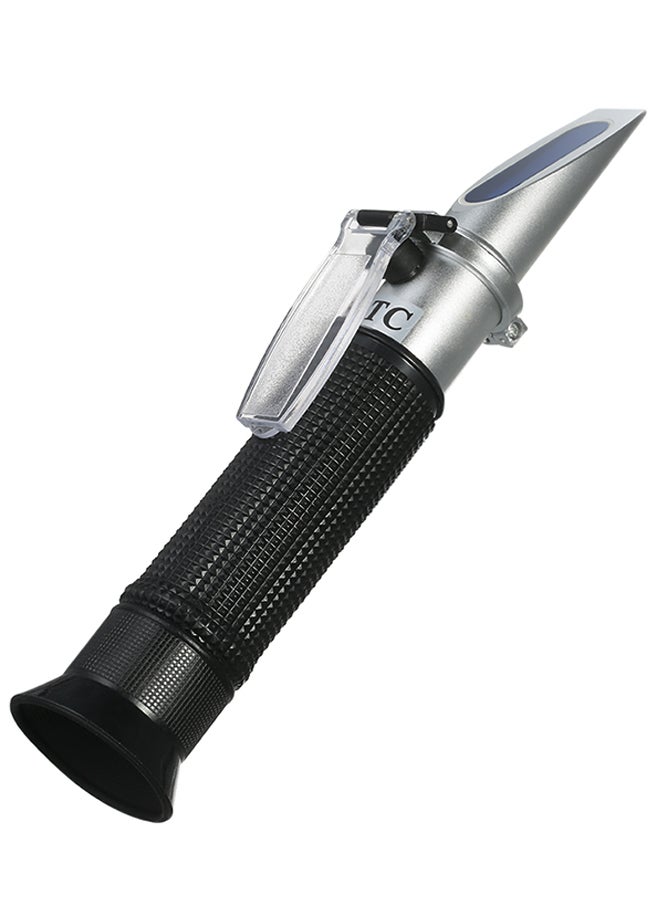 جهاز اختبار بول الحيوانات الأليفة بمقياس انكسار محمول باليد وقابل للنقل مزود بمكافئ درجة حرارة تلقائي أسود/فضي - Image 2