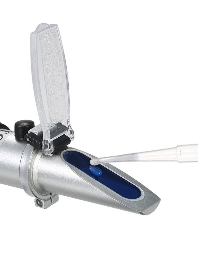 جهاز اختبار بول الحيوانات الأليفة بمقياس انكسار محمول باليد وقابل للنقل مزود بمكافئ درجة حرارة تلقائي أسود/فضي - Image 4