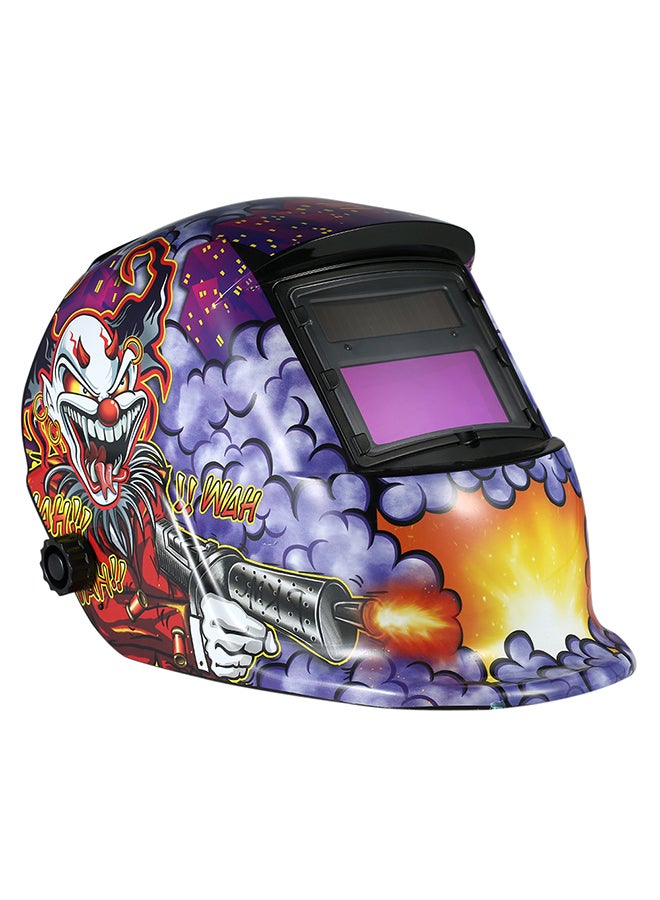 Industrial Solar Power Auto Darkening Grinding Joker Design Helmet Welding Equipment Multicolour - Image 1