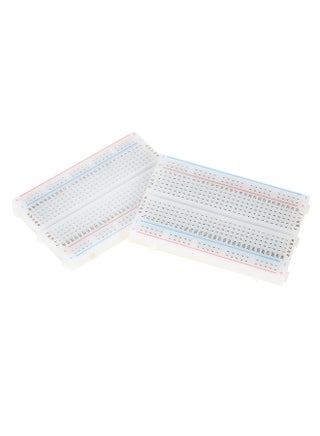 2-Piece 400 Tie-Point Solderless Prototype Breadboard White - v1557404281/N24639692A_1