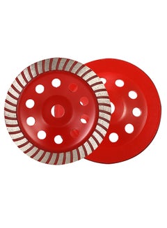 Generic Diamond Segment Disc Bowl Shape Grinding Wheel Red 7inch  - Image 1