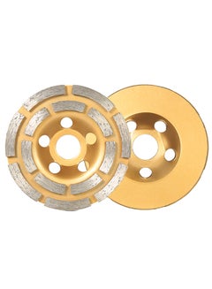 Generic Diamond 2 Row Segment Disc Bowl Shape Grinding Wheel Gold 4inch  - Image 1