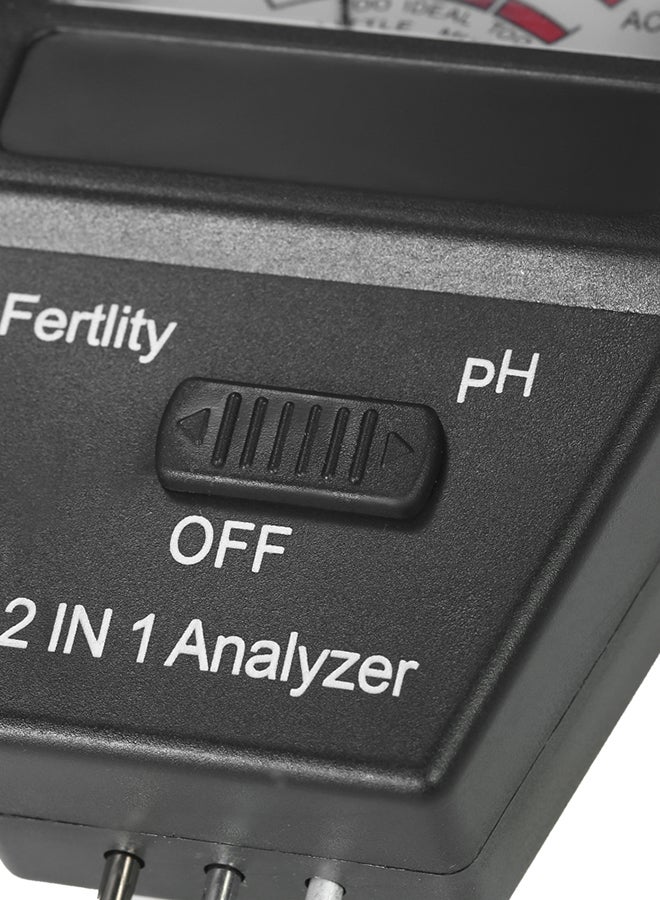 جهاز صغير لتحليل درجة حموضة التربة 2 في 1 أسود - Image 4