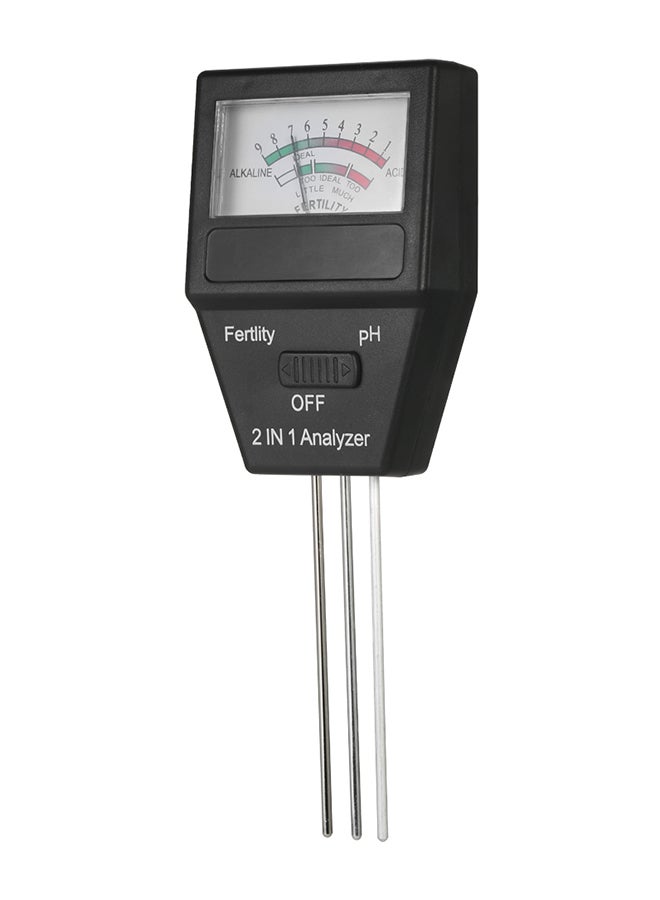 جهاز صغير لتحليل درجة حموضة التربة 2 في 1 أسود - Image 5