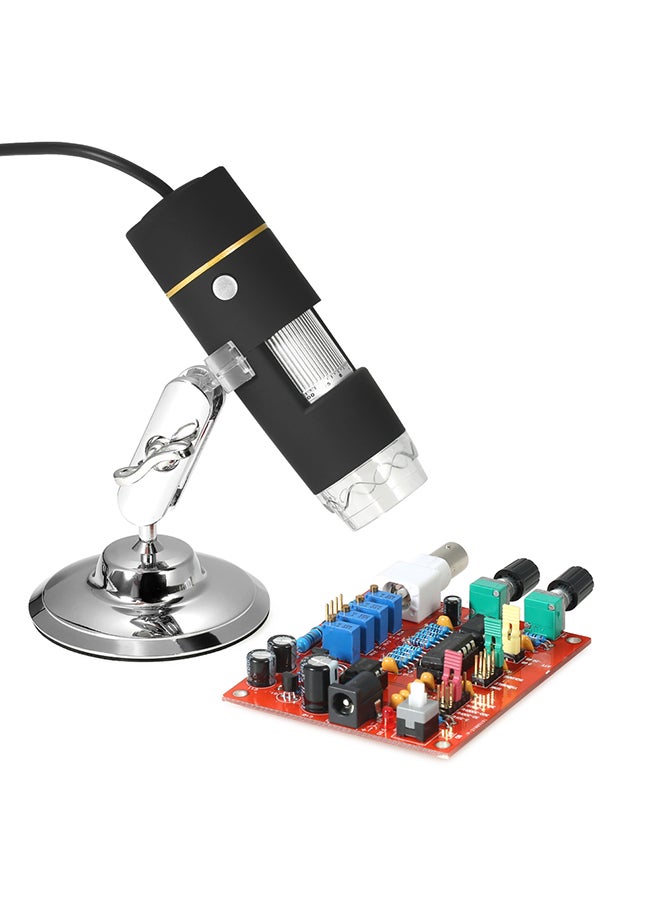 Generic - USB Digital Microscope With Stand Black/Silver - Image 1