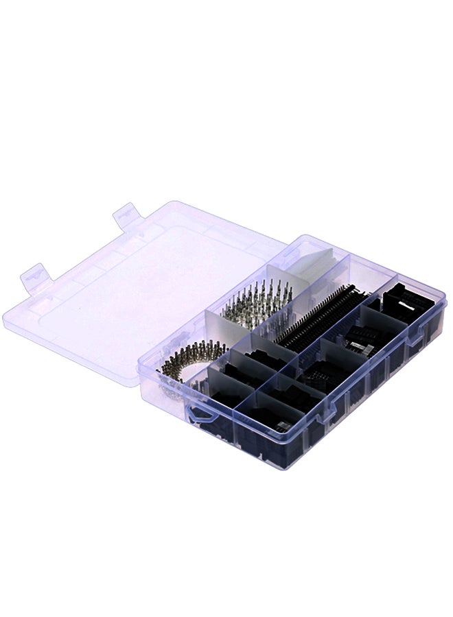 1450-Piece 2.54 mm PCB Jumper Wire Pin Header Connector Set Multicolour