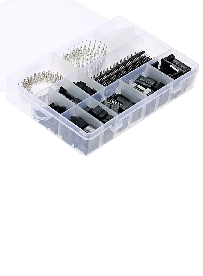 1450-Piece 2.54 mm PCB Jumper Wire Pin Header Connector Set Multicolour