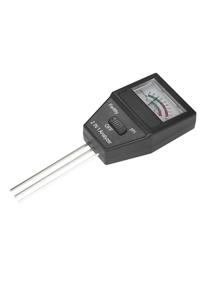 جهاز صغير لتحليل درجة حموضة التربة 2 في 1 أسود - Image 3