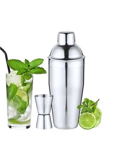 Generic 9-Piece Cocktail Shaker Set With Stand Silver/Brown 350ml  - Image 2