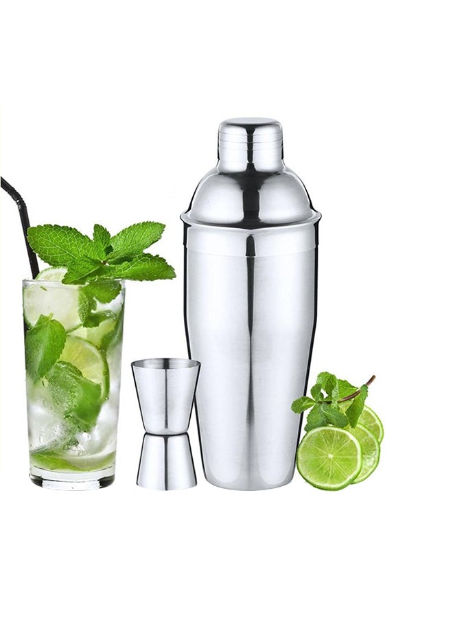طقم كوب خلط العصائر من 9 قطع مع حامل فضي/بني 350ملليلتر  - Image 2