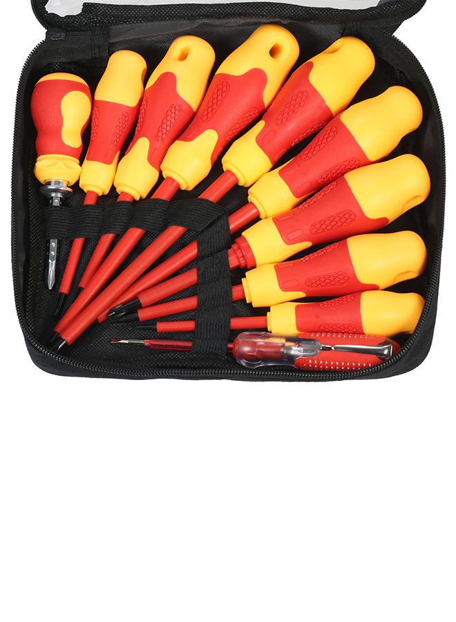 Generic - 10-Piece Insulated Screwdriver Set Red/Yellow - Image 1