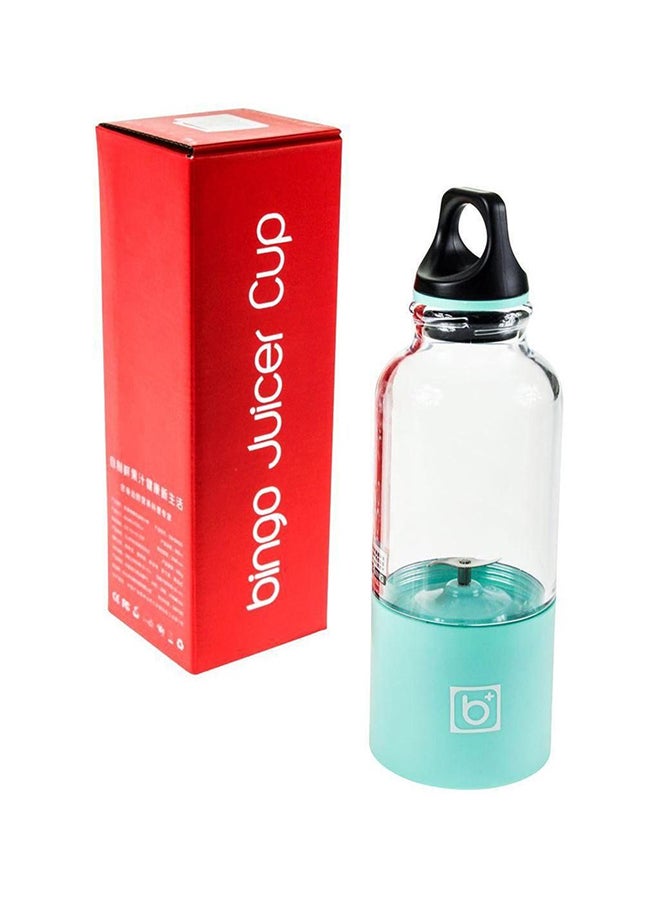 Portable USB Rechargeable Juice Cup Blender Blue/Clear 500ml  - Image 1