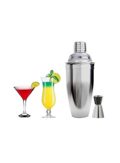 Generic 9-Piece Cocktail Shaker Set With Stand Silver/Brown 350ml  - Image 5