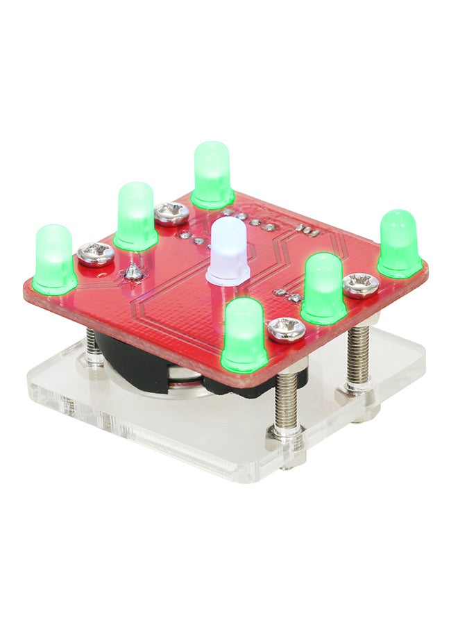 مجموعة مكعب مهتز بأضواء LED مع محرك اهتزاز تركبه بنفسك أخضر  - Image 2