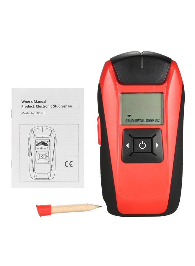 Generic - Handheld LCD Wall Stud Finder Metal Wood Studs Detector Tester Red/Black - Image 1