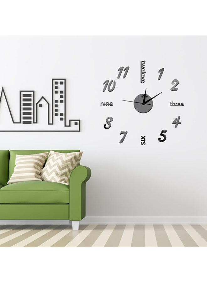 Sharpdo Decorative Clock Style Wall Sticker Grey/Black 60 x 45cm - Image 3