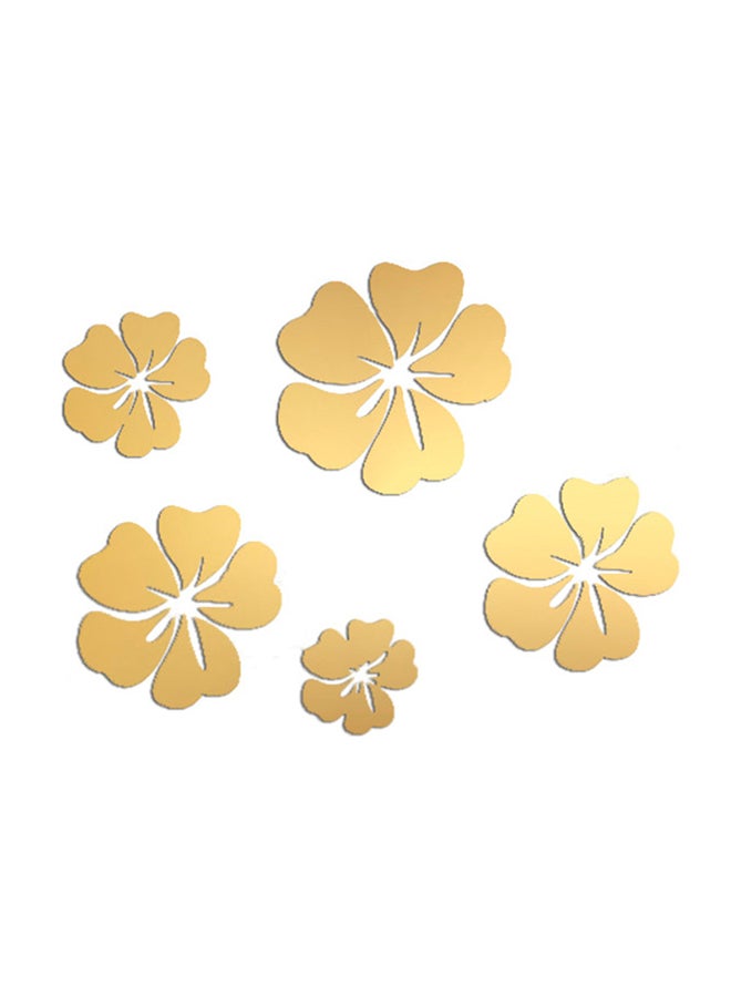 شاربدو ملصق جداري قابل للإزالة على شكل مرآة ذهبي Large 24, medium 21, small 15, minimum 12سم - Image 1