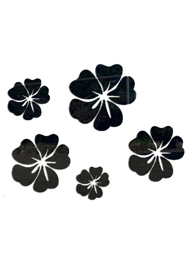 شاربدو ملصق جداري قابل للإزالة على شكل مرآة أسود Large 24, medium 21, small 15, minimum 12سم - Image 1