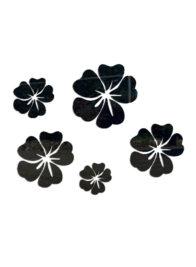 شاربدو ملصق جداري قابل للإزالة على شكل مرآة أسود Large 24, medium 21, small 15, minimum 15سم - Image 1