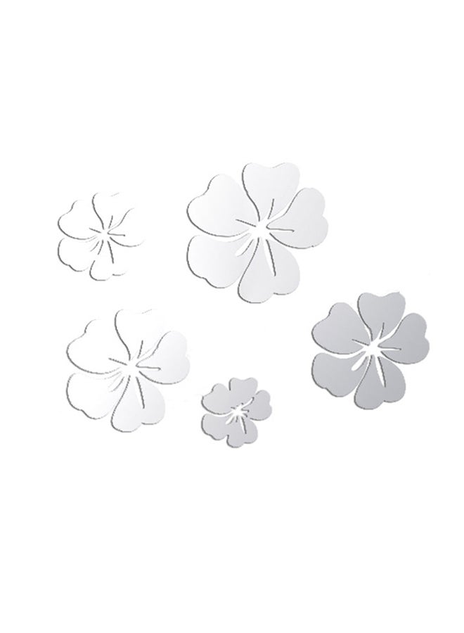 شاربدو ملصق جداري قابل للإزالة على شكل مرآة فضي Large 24, medium 21, small 15, minimum 15سم - Image 1