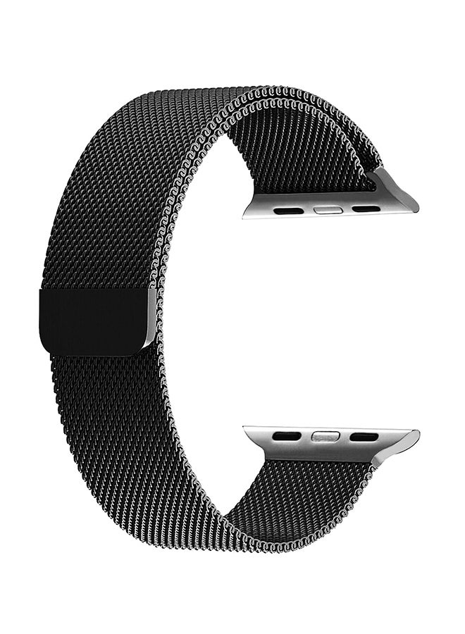 Apple - Milanese Strap For Apple Watch Space Black - Image 1