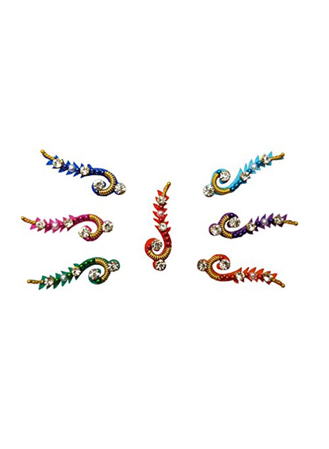 كوميت باسترز حلية كريستالية من مجموعة العرائس من 7 قطع متعدد الألوان