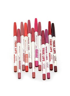 Menow 12 Piece Professional Matte Lip Liner Pencil Set Multicolour 