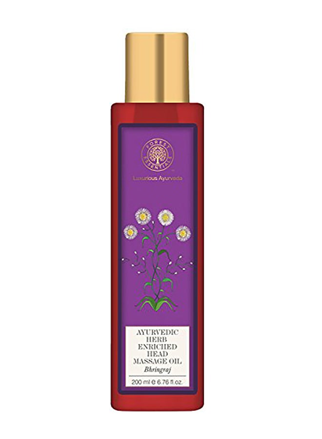 فورست اسينشالز زيت تدليك الرأس الأيروفيدي بتركيبة غنية بعشبة بهرينج راج 200ملليلتر