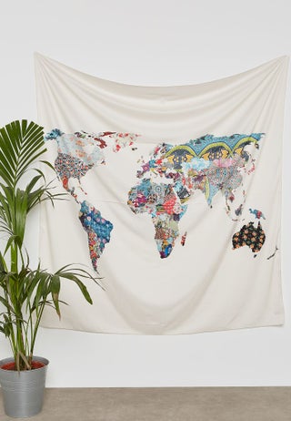 World Patterned Map Tapestry Multicolour - v1557408035/N25403624A_1