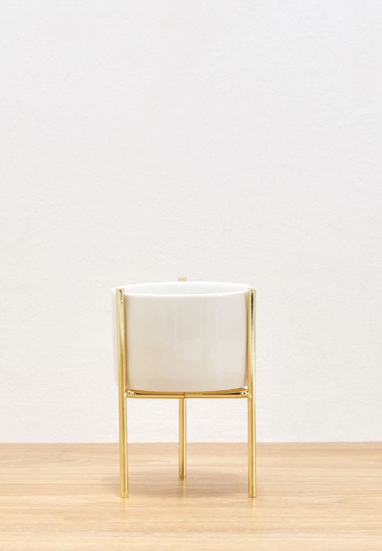 Noire Edit Decorative Mini Raised Planter White - Image 1