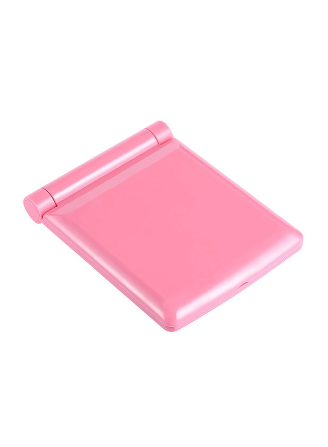 مرآة جيب صغيرة محمولة مع 8 أضواء LED وردي - Image 3